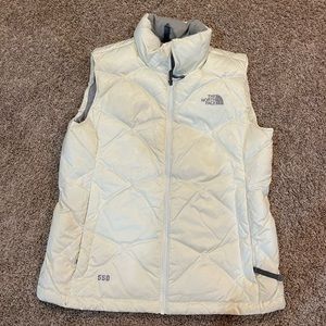 Cream north face vest
